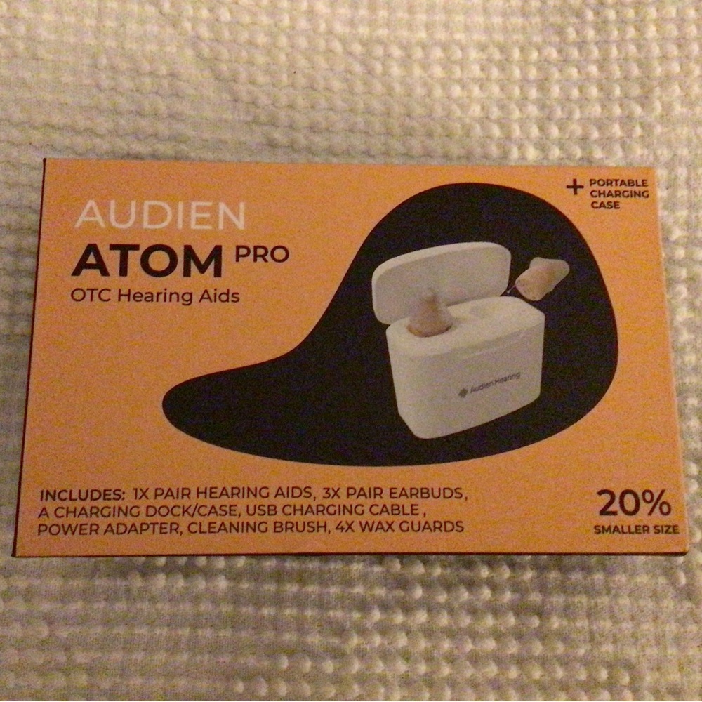 Auden Atom pro OTC hearing aids